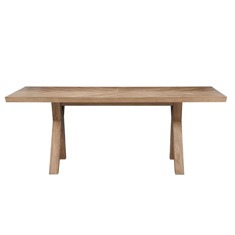 Sorrento Dining Table - 8 Seater - 205cm - Chevron - Elm Wood