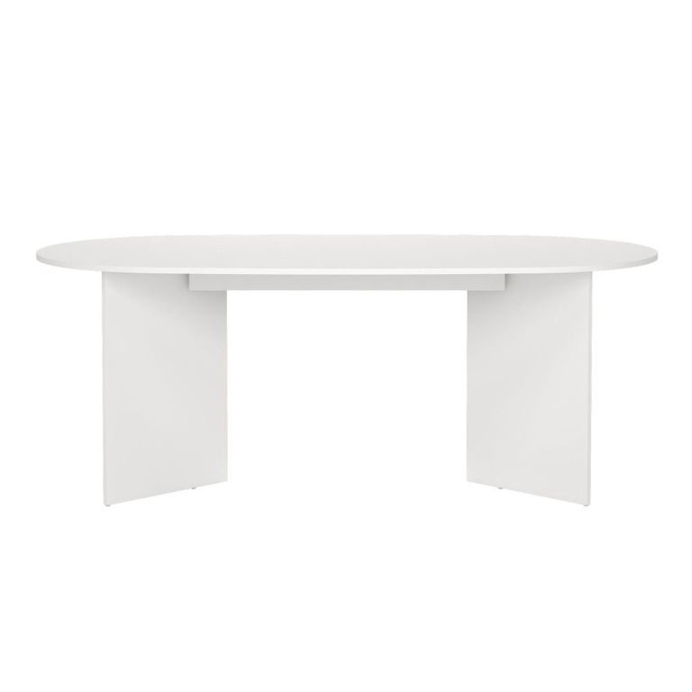 Family Dining Table - 8 Seater - 200cm - Oval - White
