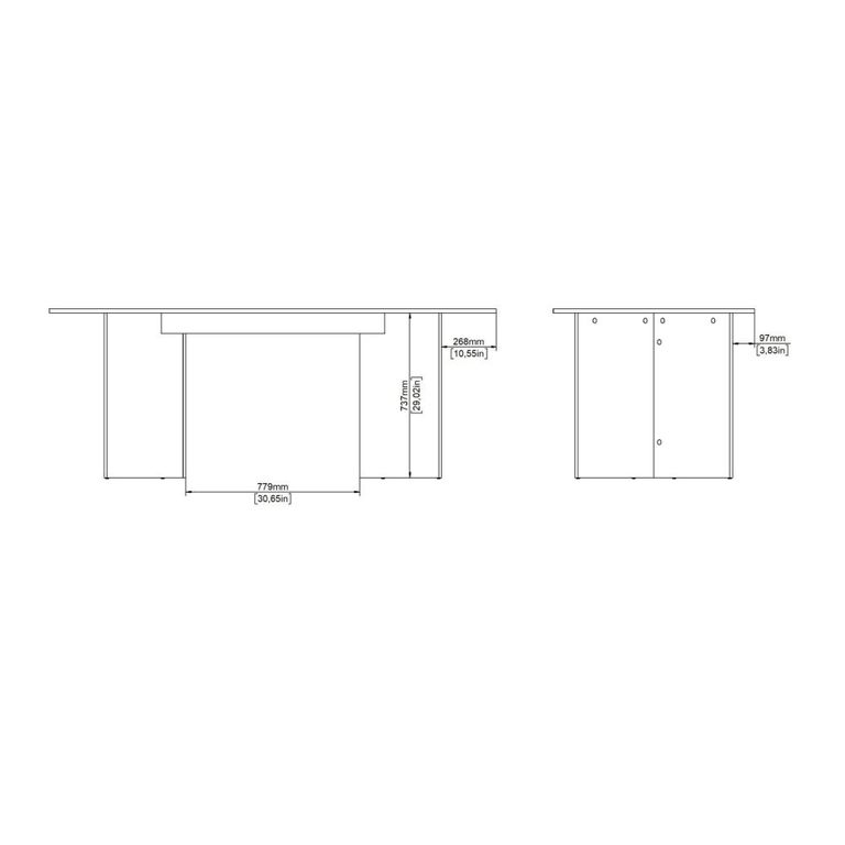 Family Dining Table - 8 Seater - 200cm - White