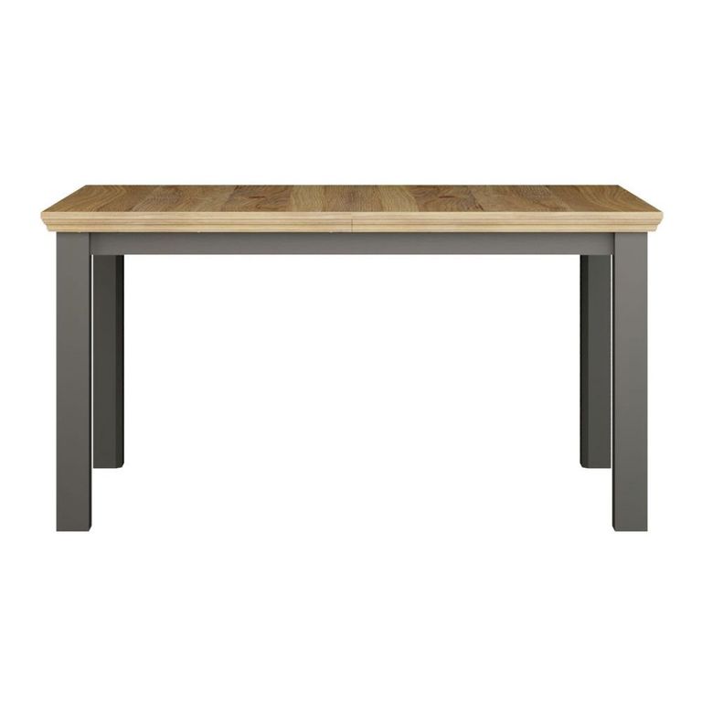Pontypool Dining Table - 6-8 Seater - 150cm-200cm - Extending - Dark Grey and Light Oak
