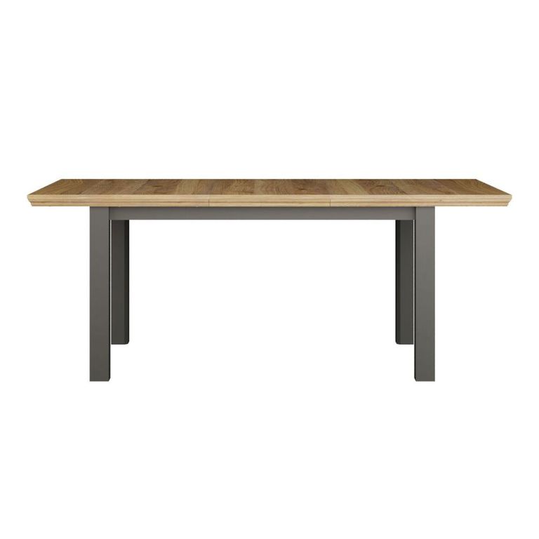 Pontypool Dining Table - 6-8 Seater - 150cm-200cm - Extending - Dark Grey and Light Oak