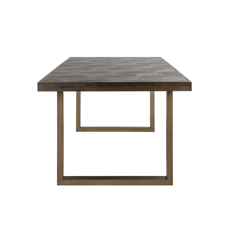 Luxor Brushed Brass Ribbed 8 Seater Dining Table