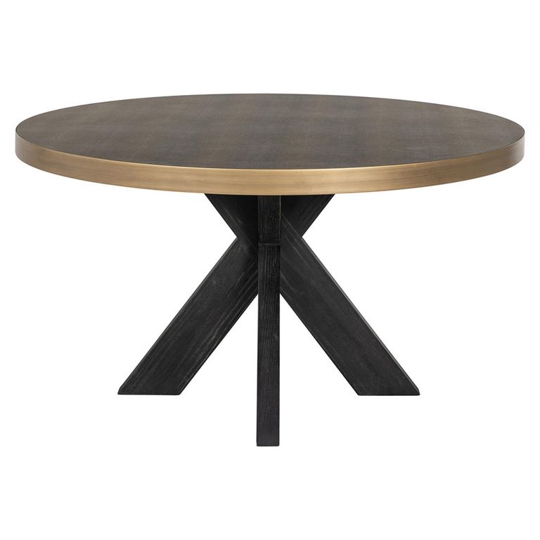Bloomville Shagreen 6 Seater Round Dining Table with Spider Legs