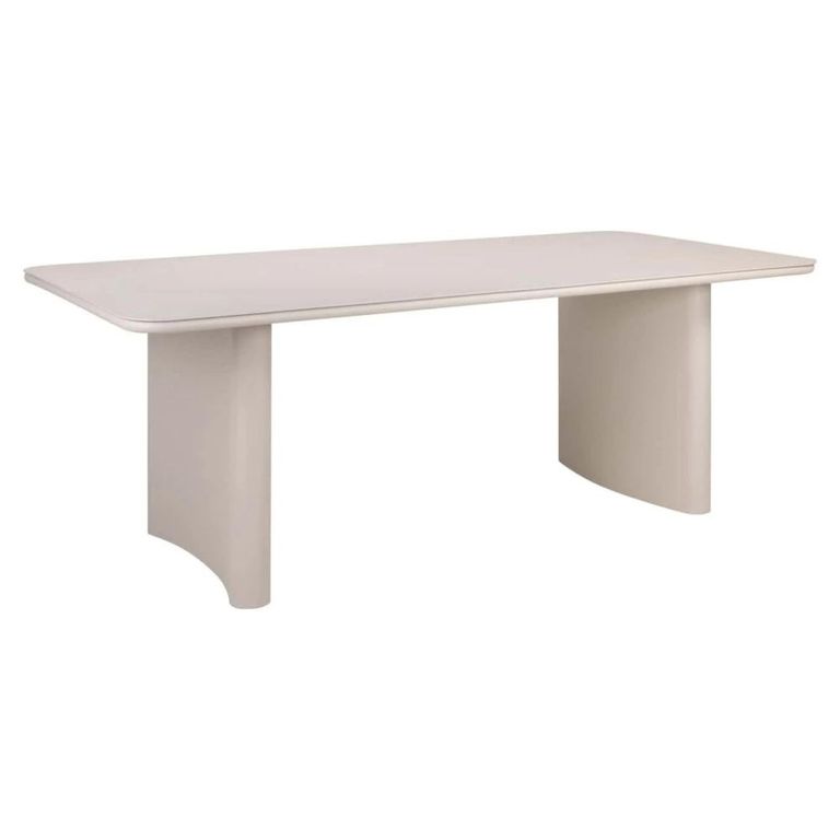 Senza Outdoor Dining Table - 220cm - 10 Seater - Light Beige - Aluminium