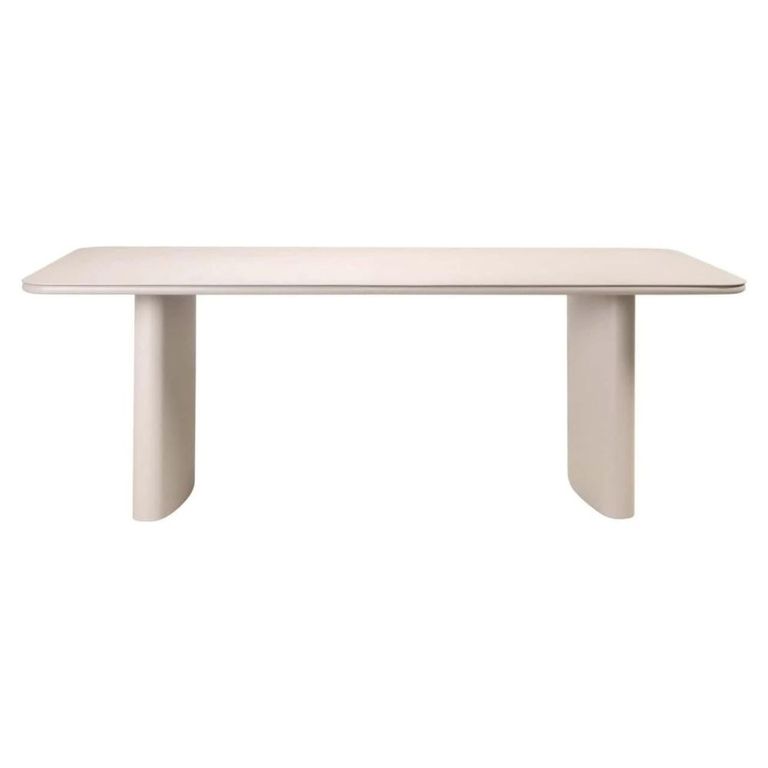 Senza Outdoor Dining Table - 220cm - 10 Seater - Light Beige - Aluminium