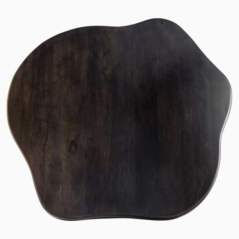 Sherman Dining Table - 150cm - 6 Seater - Abstract - Pedestal - Dark Brown - Acacia Wood