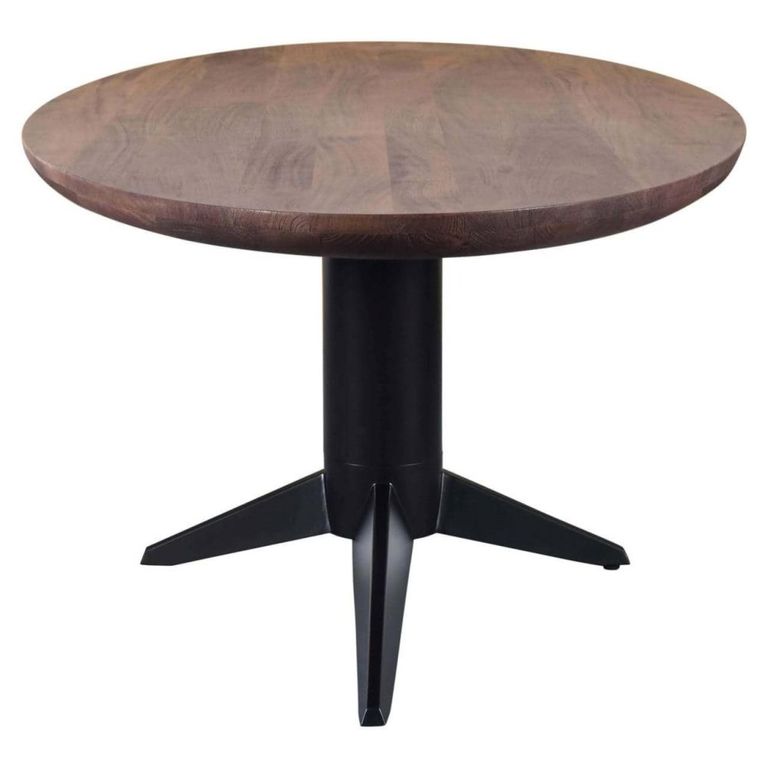 Stafford Dining Table - 230cm - 10 Seater - Oval - Spicebrown and Black - Mango Wood and Metal