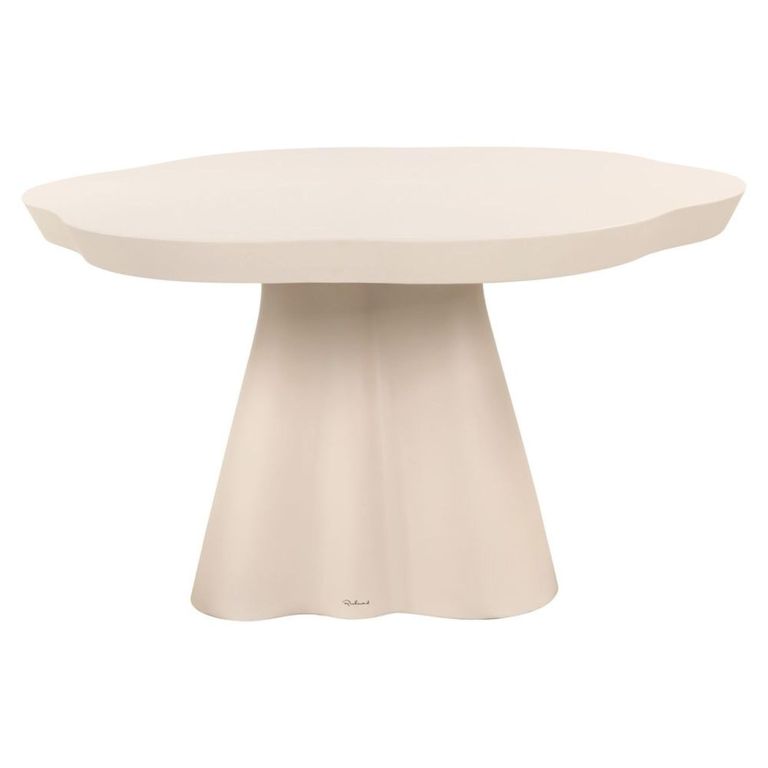Urban Bloom Outdoor Dining Table  - 140cm - 6 Seater - Abstract - Pedestal - Sandstone - Concrete