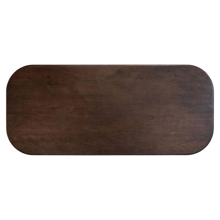 Cavo Acacia Wood 8 Seater Dining Table with Brushed Gold Pedestal Base