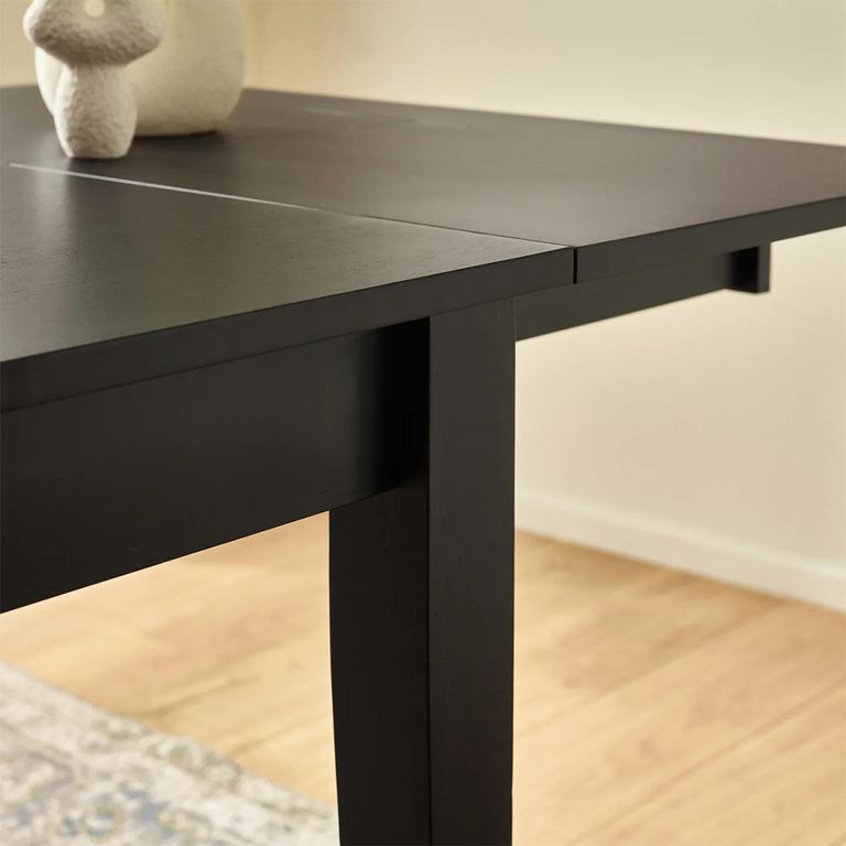 Knoxley Extending Dining Table - 173cm-251cm - 8-10 Seater - Black - Oak Veneer