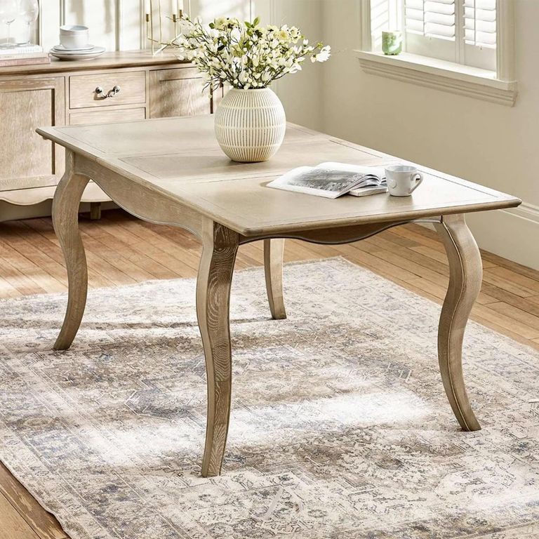 Camille Extending Dining Table - 140cm-190cm - 6-8 Seater - French Style - Natural - Limed Oak