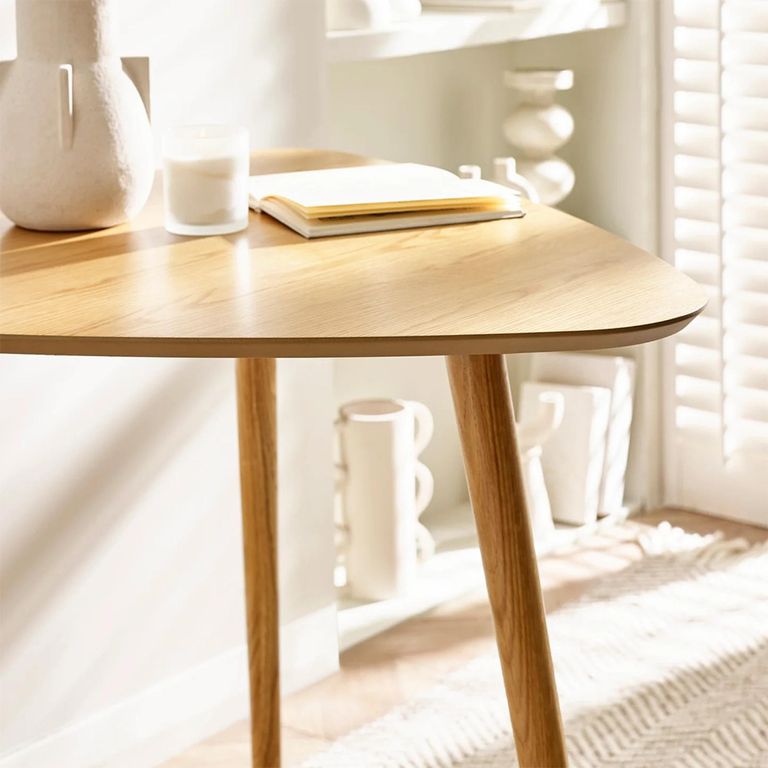 Athena Dining Table - 90.5cm - 3 Seater - Triangle - Natural - Oak