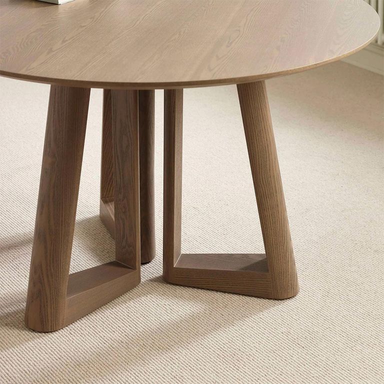 Caravelle Dining Table - 120cm - 6 Seater - Round - Smokey - Oak Effect