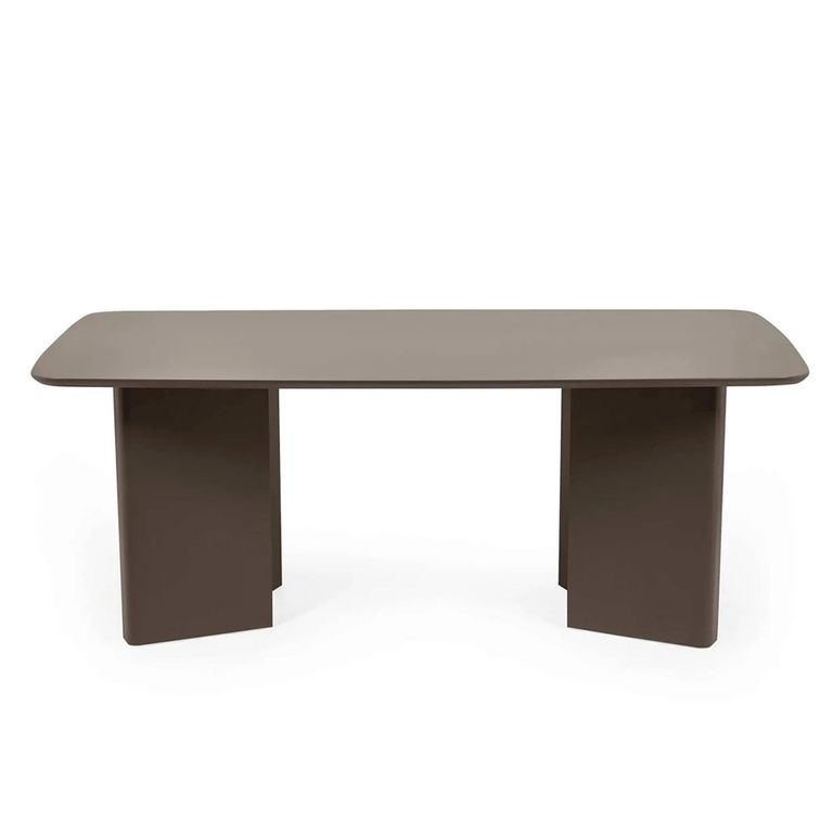 Moro Dining Table - 200cm - 8 Seater - Matt Chocolate Brown - Wood