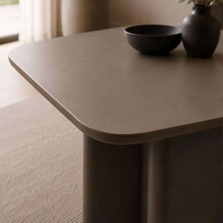 Moro Dining Table - 200cm - 8 Seater - Matt Chocolate Brown - Wood