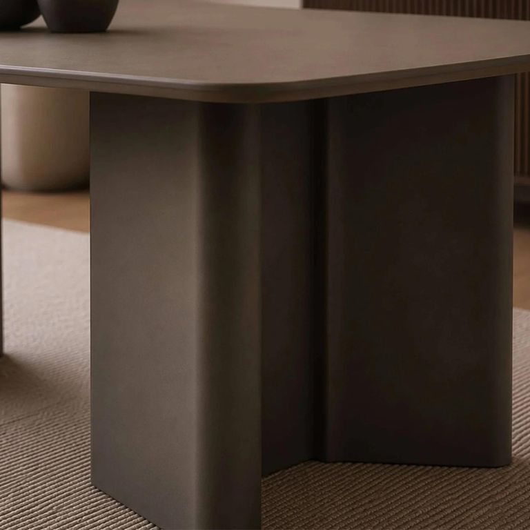 Moro Dining Table - 200cm - 8 Seater - Matt Chocolate Brown - Wood