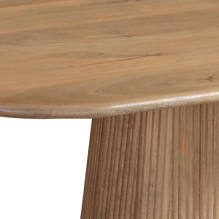 Austin Storage Dining Table - 175cm - 6 Seater - Fluted - Natural - Mango Wood