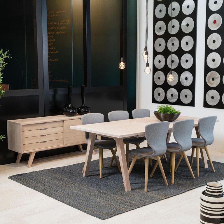 A Line Dining Table - 8-12 Seater - 210cm-310cm - Oak