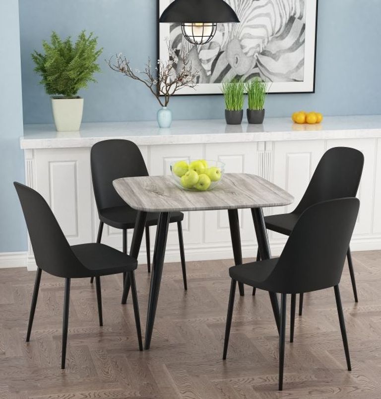Aspen Grey Oak Effect 4 Seater Square Dining Table