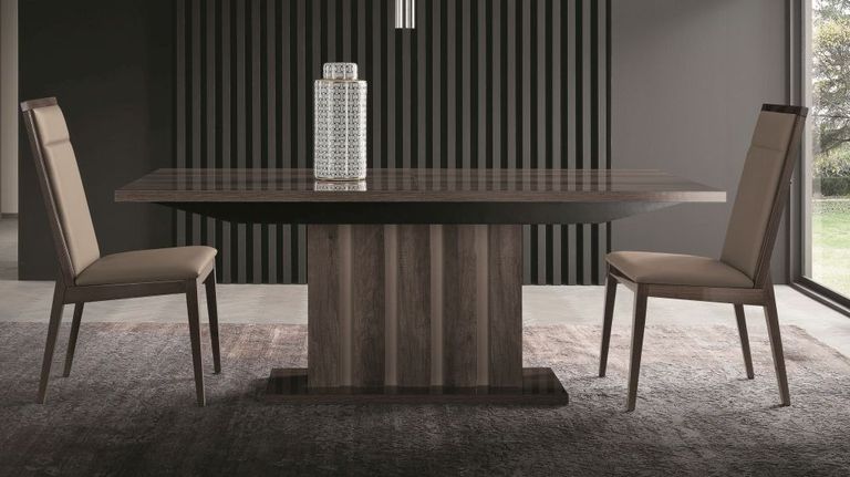 Matera Extending Pedestal Dining Table - 8-10 Seater - 200-250cm - Wood Grain