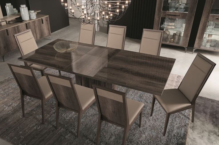 Matera Extending Pedestal Dining Table - 8-10 Seater - 200-250cm - Wood Grain