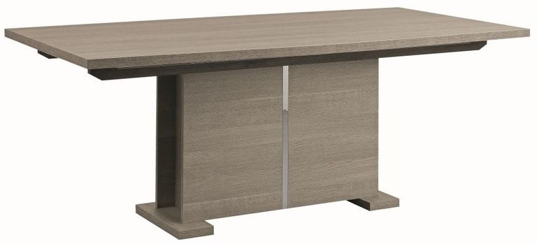 Tivoli Extending Pedestal Dining Table - 8-10 Seater - 196cm-250cm - Grey Wood