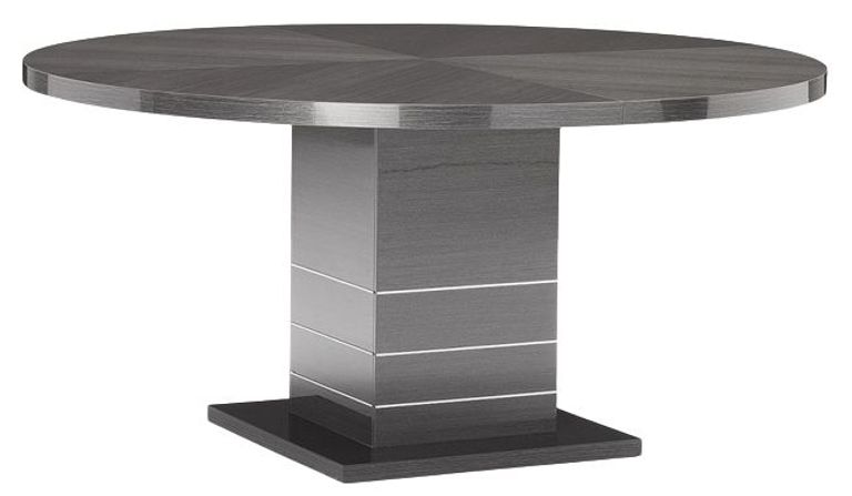 Versilia Round Pedestal Dining Table - 6 Seater - 160cm - Black