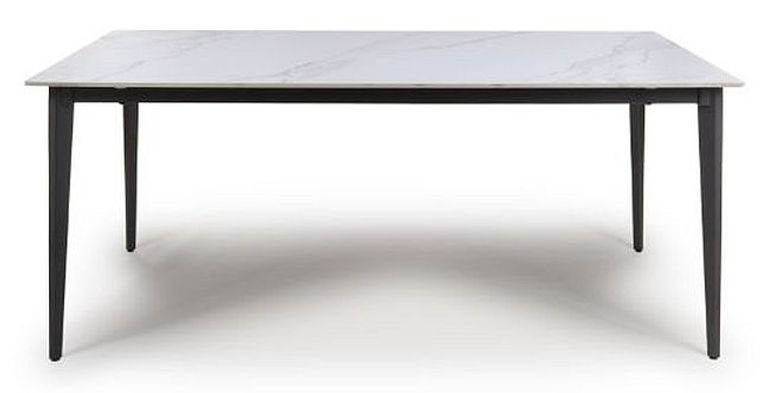 Amalfi Dining Table - White Ceramic - 6 Seater - 180cm