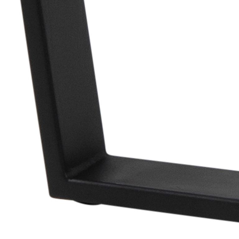 Amble Black Marble Effect 4 Seater Round Dining Table with Black Legs