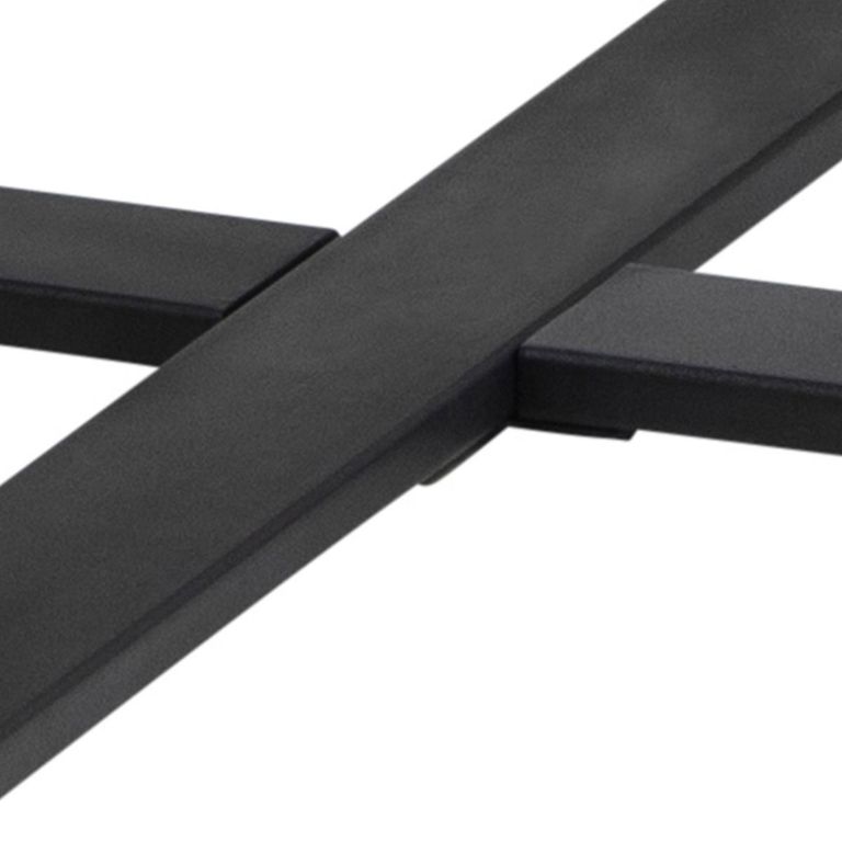 Amble Black Marble Effect 4 Seater Round Dining Table with Black Legs