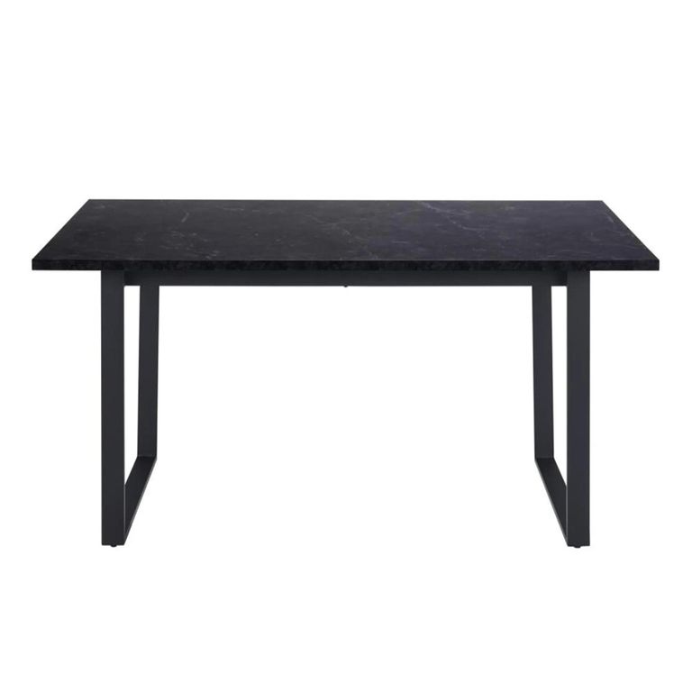 Amble Round Dining Table - 6 Seater - 160cm - Black Marble Effect