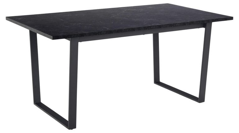 Amble Black Marble Effect 6 Seater Dining Table