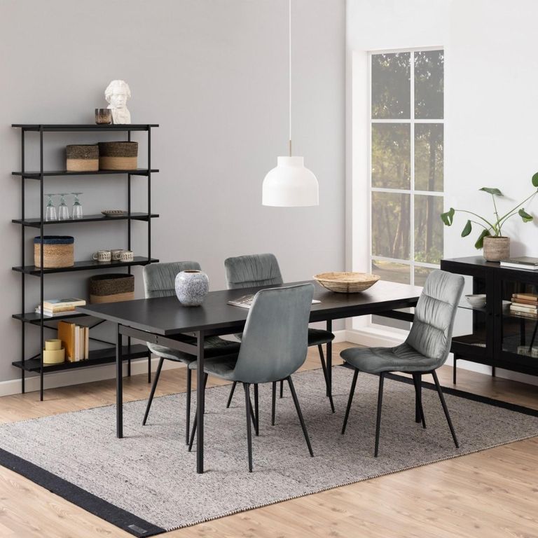 Angus Black Ash 8 Seater Dining Table