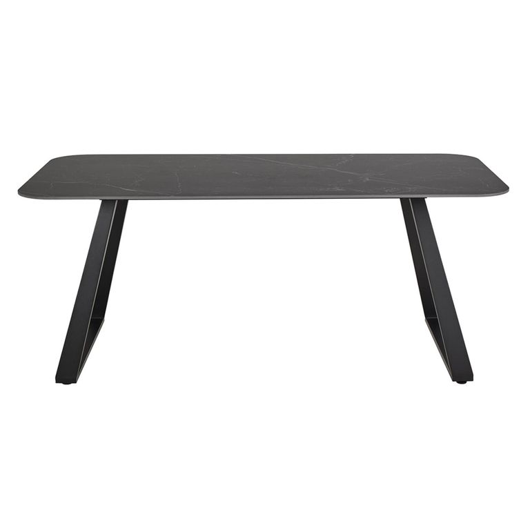 Antalya Dining Table - 6 Seater - 180cm - Matt Black Ceramic