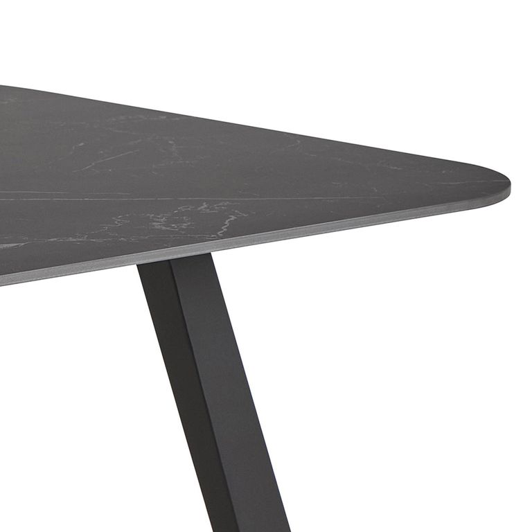 Antalya Dining Table - 6 Seater - 180cm - Matt Black Ceramic