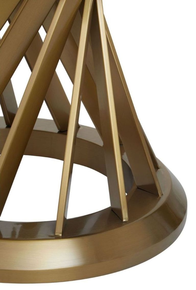 Anzio Dining Table - 2 Seater - 90cm - Round - Black Glass with Gold Base