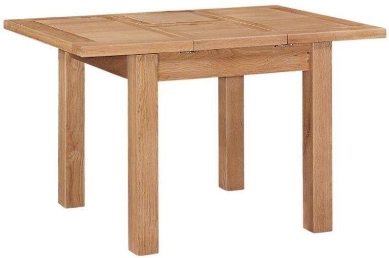 Appleby Oak Dining Table, 90cm-130cm Seats 2 to 4 Diners Extending Top