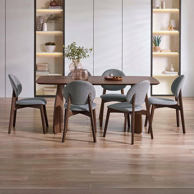 Artemis Dining Table - 6 Seater - 180cm - Curved Leg - Walnut