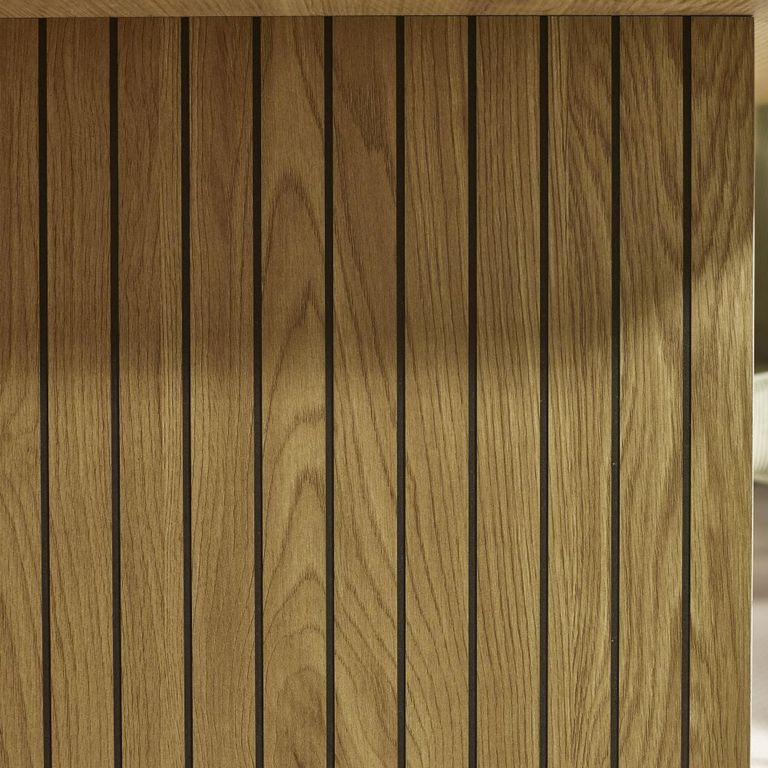 Arundel Dining Table - 6 Seater - 180cm - Fluted - Oak Effect