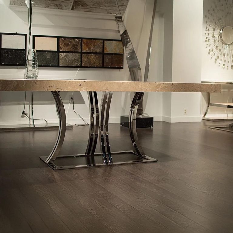 Aurora Dining Table - Marble with Stainless Steel Base - Variation Available