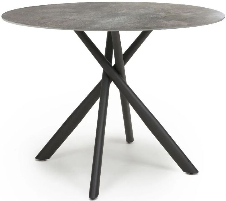 Avesta Grey Marble Effect 100cm Round Dining Table