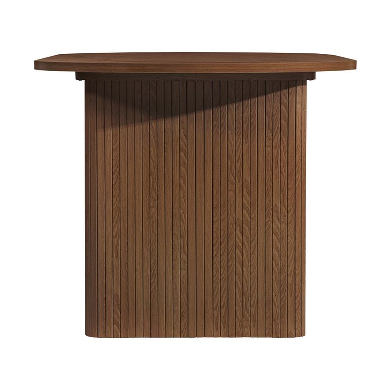 Axel Oval Dining Table - 6 Seater - 160cm - Walnut Fluted