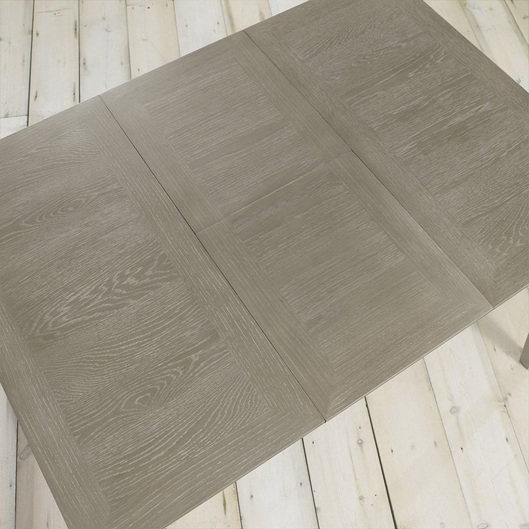 Bergen Grey Washed Oak & Soft Grey Extending Dining Table - 4-6 Seater - 80cm-115cm