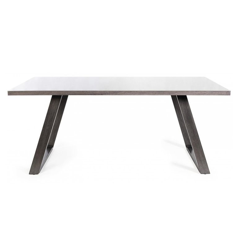 Hirst Grey Painted Tempered Glass Dining Table - 6 Seater - 180cm