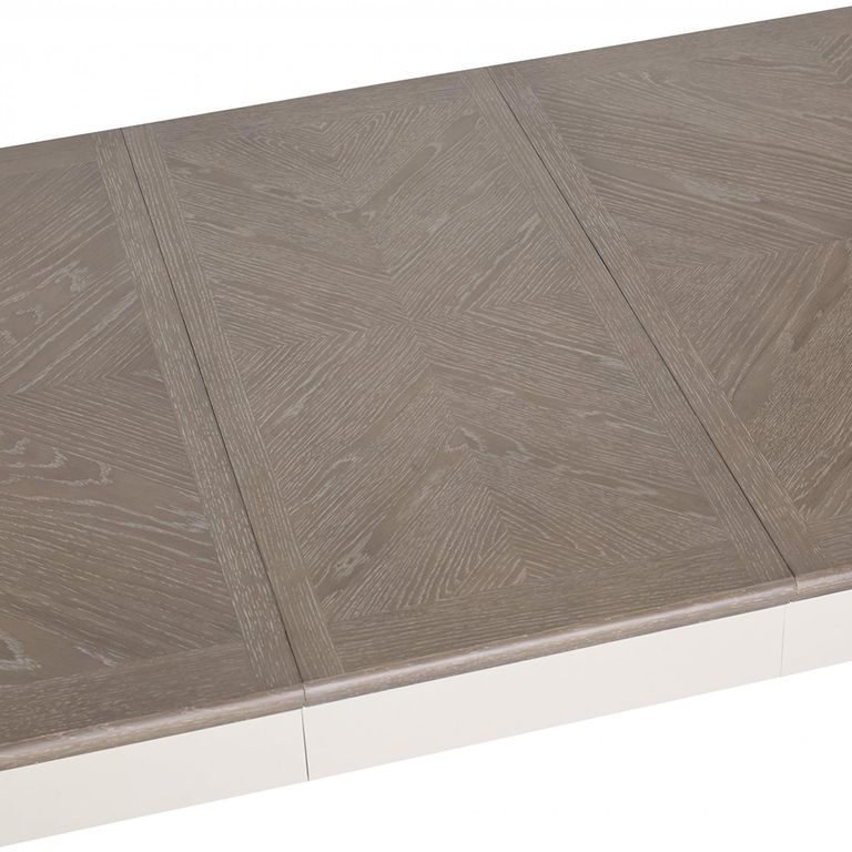 Montreux Grey Washed Oak & Soft Grey Extending Dining Table - 4-6 Seater - 140cm-180cm