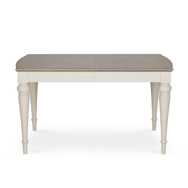 Montreux Grey Washed Oak & Soft Grey Extending Dining Table - 4-6 Seater - 140cm-180cm