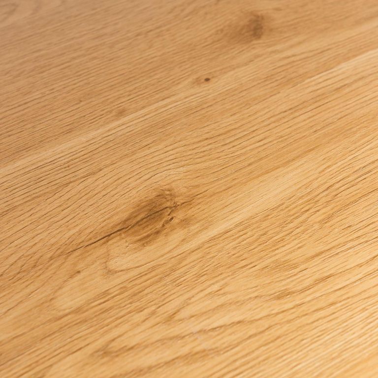 Ramsay Oak Dining Table - 6 Seater - 160cm - Black U Leg