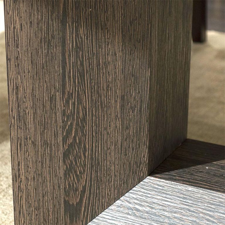 Blade Dining Table - Marble with Wooden Pedestal Base - Variation Available