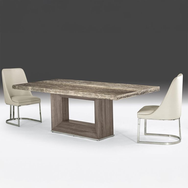 Blade Dining Table - Pedestal - Marble - Variation Available