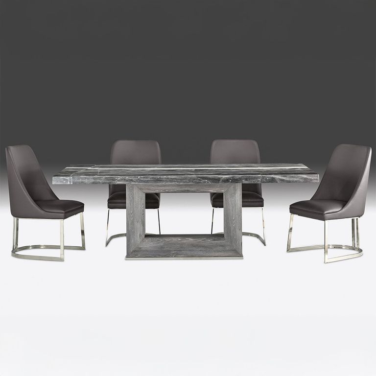Blade Dining Table - Pedestal - Marble - Variation Available